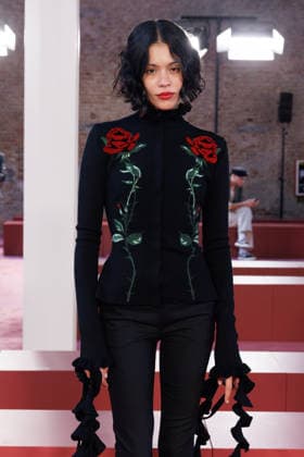 IPA88964325 - Milan, Milan Women™s Fashion Week Spring Summer 2027 - Women™s Fashion, Spring Summer 2027 - Blumarine fashion show - guests - Pictured: Victoria Stella Doritou  Copyright: xCinziaxCamelax xx IPA88964325
