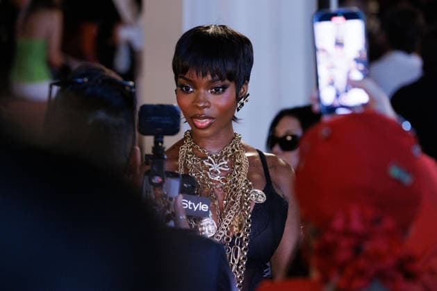 IPA88965290 - Milan, Milan Women™s Fashion Week Spring Summer 2027 - Women™s Fashion, Spring Summer 2027 - Blumarine fashion show - guests - Pictured: Olandria Carthen  Copyright: xCinziaxCamelax xx IPA88965290