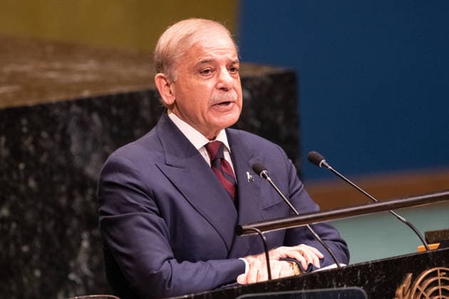 NY: UN General Assembly debates on day 4 Prime Minister of Pakistan Muhammad Shehbaz Sharif speaks during General Debates on day 4 of UN General Assembly 81 at UN headquarters in New York, NY on September 25, 2026. United States Copyright: LevxRadin
