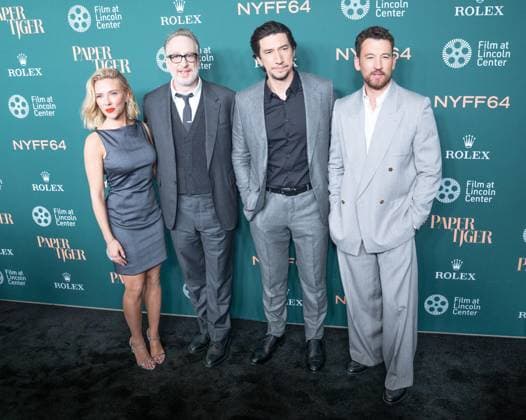 September 25, 2026, Bronx, New York, USA: Scarlett Johansson, James Gray, Adam Driver and Miles Teller attend screening of Paper Tiger during NYFF64 at Alice Tully Hall at Lincoln Center in New York, NY on September 25, 2026. Bronx USA - ZUMAr339 20260925_znp_r339_133 Copyright: xLevxRadinx
