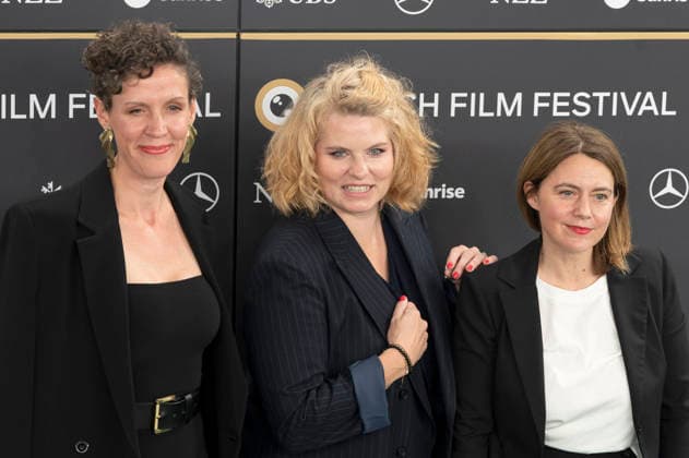 Anne Marie Engtoft Meldgaard, Reta Guetg, and Susanne Kovacs at the premiere of the documentary *Techplomacy* at the 22nd Zurich Film Festival at Corso Zurich, September 25, 2026 Foto:xA.xRaemyx xFuturexImagex techplomacy_6905