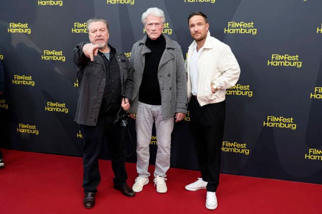 Armin Rohde, Jürgen Prochnow, and Frederick Lau at the premiere of the ZDF film *Nachtschicht: Sterben verboten* at the 34th Filmfest Hamburg 2026 at Cinemaxx Dammtor in Hamburg, September 25, 2026 Foto:xgbrcix xFuturexImagex nachtschicht_6908