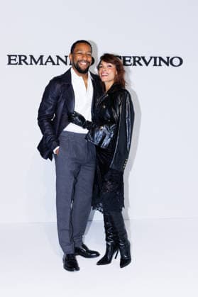 IPA88990704 - Milan, Milan Women™s Fashion Week Spring Summer 2027 - Women™s Fashion, Spring Summer 2027 - Ermanno Scervino fashion show - guests - Pictured: Adama Sanneh and Rosario Dawson  Copyright: xCinziaxCamelax xx IPA88990704