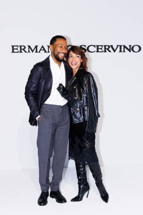 IPA88990811 - Milan, Milan Women™s Fashion Week Spring Summer 2027 - Women™s Fashion, Spring Summer 2027 - Ermanno Scervino fashion show - guests - Pictured: Adama Sanneh and Rosario Dawson  Copyright: xCinziaxCamelax xx IPA88990811