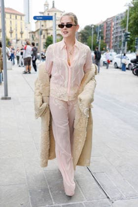 MFW Spring Summer 2027 Ermanno Scervino arrival MP MILAN, ITALY - SEPTEMBER 26: Valentina Ferragni attends Ermanno Scervino fashion show during the Milan Fashion Week - Womenswear Spring Summer 2027 on September 24, 2026 in Milan, Italy. Photo by Marco Piovanotto Abacapress.com Milan Italy  Copyright: xPiovanottoxMarco ABACAx