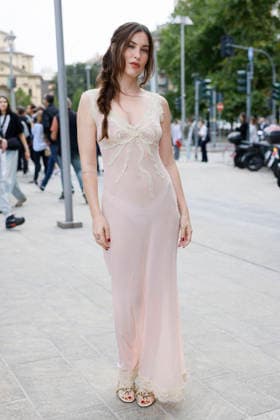 MFW Spring Summer 2027 Ermanno Scervino arrival MP MILAN, ITALY - SEPTEMBER 26: Scout LaRue Willis attends Ermanno Scervino fashion show during the Milan Fashion Week - Womenswear Spring Summer 2027 on September 24, 2026 in Milan, Italy. Photo by Marco Piovanotto Abacapress.com Milan Italy  Copyright: xPiovanottoxMarco ABACAx