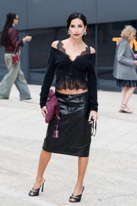 MFW Spring Summer 2027 Ermanno Scervino arrival MP MILAN, ITALY - SEPTEMBER 26: Elisabetta Gregoraci attends Ermanno Scervino fashion show during the Milan Fashion Week - Womenswear Spring Summer 2027 on September 24, 2026 in Milan, Italy. Photo by Marco Piovanotto Abacapress.com Milan Italy  Copyright: xPiovanottoxMarco ABACAx