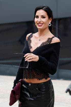 MFW Spring Summer 2027 Ermanno Scervino arrival MP MILAN, ITALY - SEPTEMBER 26: Elisabetta Gregoraci attends Ermanno Scervino fashion show during the Milan Fashion Week - Womenswear Spring Summer 2027 on September 24, 2026 in Milan, Italy. Photo by Marco Piovanotto Abacapress.com Milan Italy  Copyright: xPiovanottoxMarco ABACAx