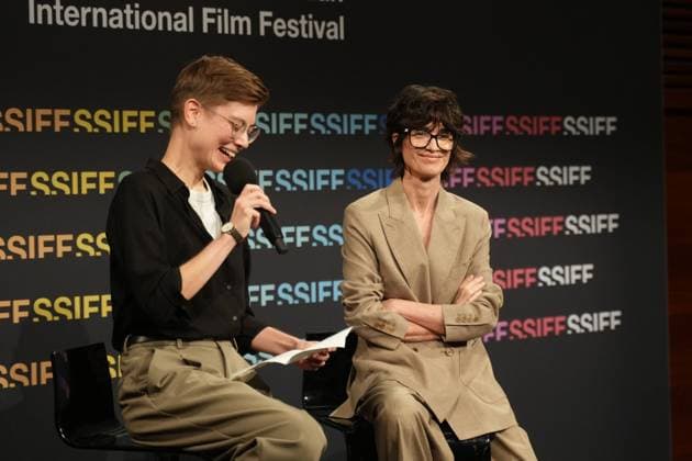 Paz Vega presents the Feroz Zinemaldia award to the film El Debut at the San Sebastian Film Festival, Saturday, September 26, 2026 Cordon Press 