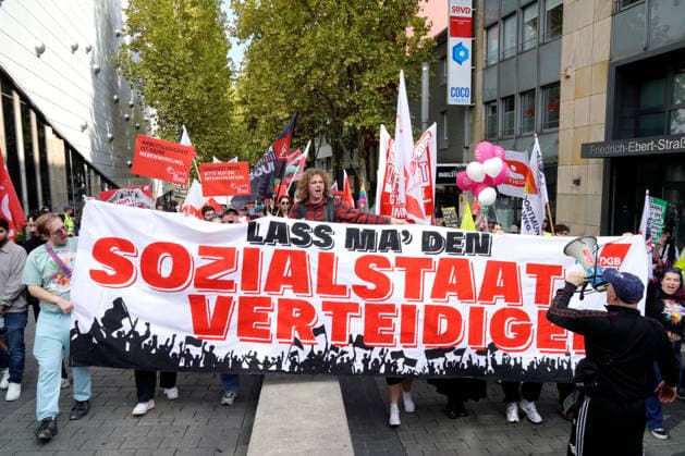 DGB Day of Protest against the federal government’s proposed social reforms, photographed in Essen on September Copyright: epd-bild FriedrichxStark _FSA7642
