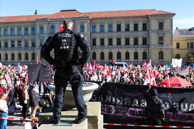 September 26, 2026, Leipzig, Saxony, Germany: Demonstrators participate in an UnkoÂ¼rzbar rally in Leipzig, Germany, on September 26, 2026, protesting cuts to social services and calling for the protection of social welfare and public services. The demonstration brought together protesters carrying banners, placards and flags as they marched through the city. Speakers and participants addressed issues including social welfare, public spending, employment, pensions, healthcare and the future of public services. The rally was part of the UnkoÂ¼rzbar campaign, which mobilizes against cuts to social services and public-sector provision in Germany. Leipzig Germany - ZUMAc291 20260926_zip_c291_011 Copyright: xMariaxCastrox