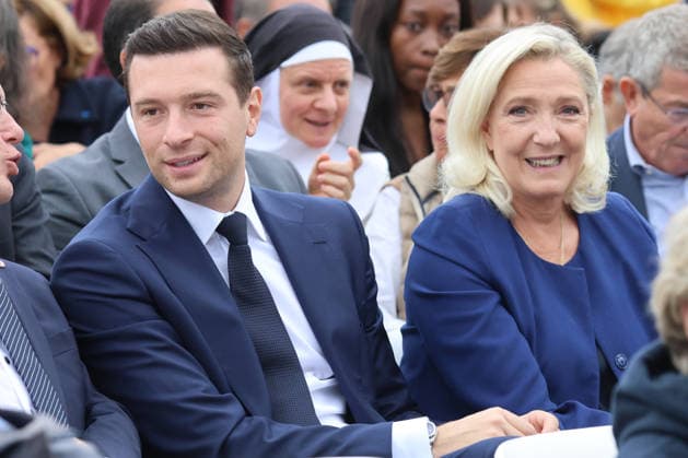 September 26, 2026, Paris, Rome, France: Jordan Bardella, Marine Le Pen ahead of the Pope s Mass celebration at Place de la Concorde, Paris, September 26, 2026 Paris France  - ZUMAa289 20260926_zia_a289_065 Copyright: xPierrexTeyssotx xAgfx