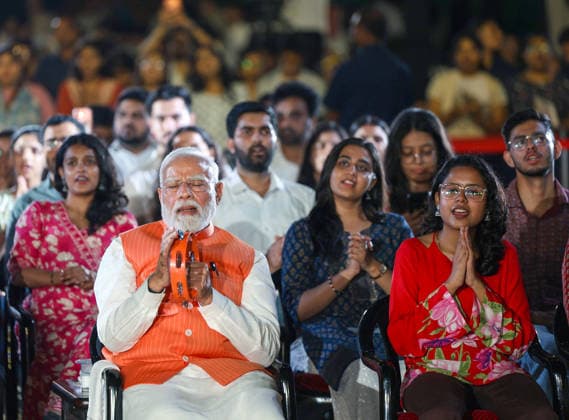 RECORD DATE NOT STATED PM Modi attends Bhajan Clubbing on Pandit Deendayal Upadhyaya s birth anniversary New Delhi, Sep 26 (ANI): Prime Minister Narendra Modi attends Bhajan Clubbing on the occasion of Bharatiya Jana Sangh leader Pandit Deendayal Upadhyaya s birth anniversary, at Deen Dayal Upadhyaya Park in New Delhi on Friday. (Narendra Modi Photo Gallery ANI Photo) NEW DELHI Delhi India Copyright: xANIx ANI_20260926023