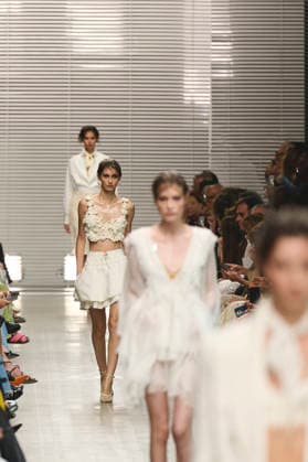 September 26, 2026, Milan, Italy, Italy: Models on the runway at the Ermanno Scervino fashion show in Milan, September 2026 Milan Italy  - ZUMAg279 20260926_zip_g279_063 Copyright: xAlessandroxGalatolix