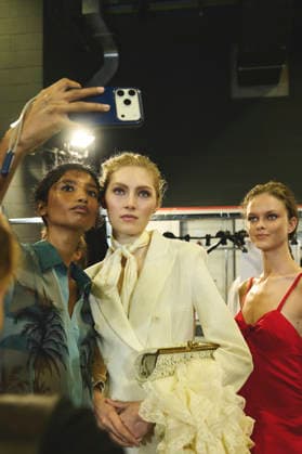 September 26, 2026, Milan, Italy, Italy: Backstage moments and portraits at the Ermanno Scervino fashion show in Milan, September 2026 Milan Italy  - ZUMAg279 20260926_zip_g279_093 Copyright: xAlessandroxGalatolix