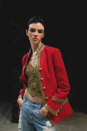 September 26, 2026, Milan, Italy, Italy: Backstage moments and portraits at the Ermanno Scervino fashion show in Milan, September 2026 Milan Italy  - ZUMAg279 20260926_zip_g279_099 Copyright: xAlessandroxGalatolix