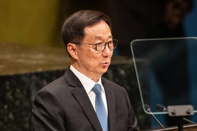 September 26, 2026, Bronx, New York, USA: Vice President of People s Republic of China Han Zheng speaks during General Debates on day 5 of UN General Assembly 81 at UN headquarters in New York, NY on September 26, 2026. Bronx USA - ZUMAr339 20260926_znp_r339_003 Copyright: xLevxRadinx