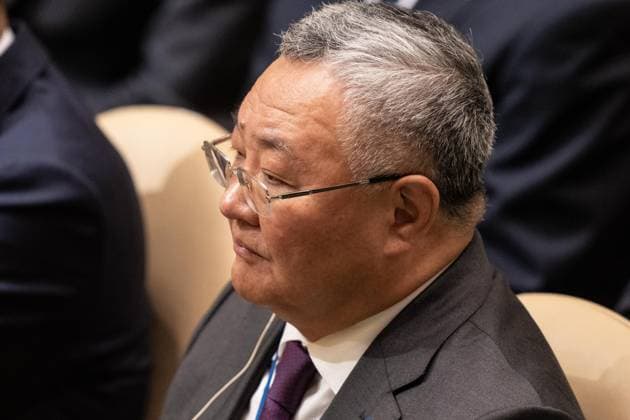 September 26, 2026, Bronx, New York, USA: Ambassador Fu Cong attends as Vice President of People s Republic of China Han Zheng speaks during General Debates on day 5 of UN General Assembly 81 at UN headquarters in New York, NY on September 26, 2026. Bronx USA - ZUMAr339 20260926_znp_r339_006 Copyright: xLevxRadinx