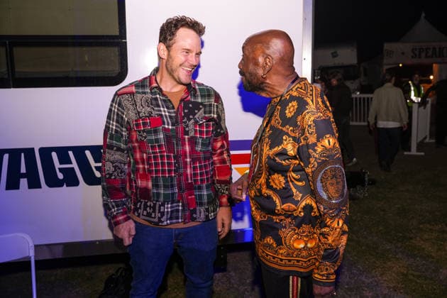 One805Live! benefit concert for first responders. Santa Barbara, Friday 25th September 2026. Motown legends, The Temptations with co-founder and original member Otis Williams meet actor Chris Pratt before hitting the stage at the One805Live! benefit concert with proceeds benefitting first responders of Santa Barbara County. Carpinteria, USA, Friday 25th September 2026., Credit:JERRY PEREZ Jerry Perez - B6464 Avalon  Copyright: xJERRYxPEREZx xJerryxPerezx-xB6464x xAvalonx 1138353712