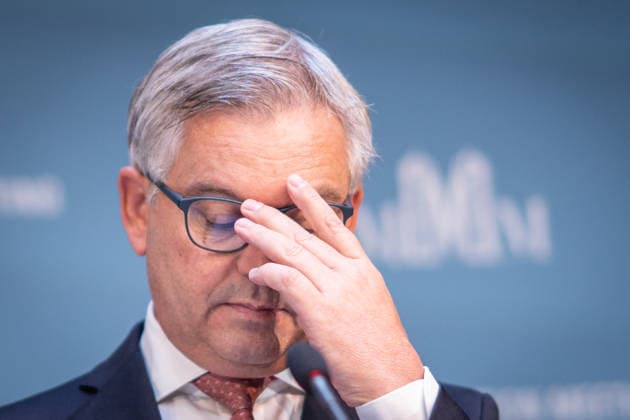Magnus Brunner, EU Commissioner for Home Affairs and Migration, ÖVP, former Federal Minister of Finance of Austria 2nd Munich Migration Meeting: Meeting of European Ministers on the Implementation of the Migration Policy Shift, Munich, Bavaria, Germany, Hotel Bayerischer Hof