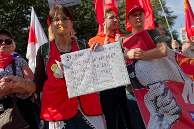 DGB Demonstration Against the Dismantling of the Welfare State September 26, 2026, Berlin, Germany: Demonstration and rally in front of the Rotes Rathaus as part of the DGB Day of Action against the dismantling of the welfare state and military buildup