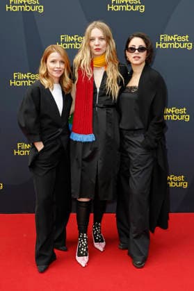 Karoline Schuch, Lilith Stangenberg, and Almila Bagriacik at the premiere of the ARD crime drama *Tatort: Unter Freunden* at the 34th Filmfest Hamburg 2026 at Cinemaxx Dammtor in Hamburg, September 26, 2026 Foto:xC.xTamckex xFuturexImagex tatort_6945