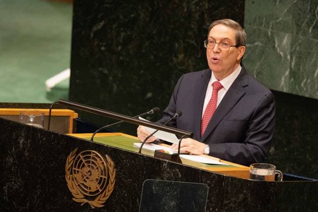 September 26, 2026, New York City, USA: Cuban Foreign Minister Bruno Eduardo Rodriguez Parrilla addresses the General Debate of the 81st session of the United Nations General Assembly at the UN Headquarters in New York City. New York City USA  - ZUMAl194 20260926_zip_l194_020 Copyright: xMarekxLadzinskix