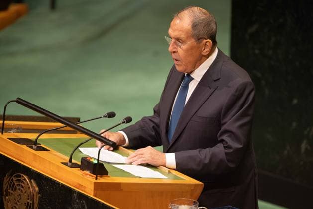 September 26, 2026, New York City, USA: Russian Foreign Minister Sergey Lavrov addresses the General Debate of the 81st session of the United Nations General Assembly at the UN Headquarters in New York City. New York City USA  - ZUMAl194 20260926_zip_l194_031 Copyright: xMarekxLadzinskix