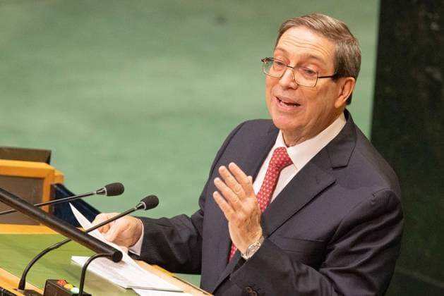 September 26, 2026, New York City, USA: Cuban Foreign Minister Bruno Eduardo Rodriguez Parrilla addresses the General Debate of the 81st session of the United Nations General Assembly at the UN Headquarters in New York City. New York City USA - ZUMAl194 20260926_zip_l194_021 Copyright: xMarekxLadzinskix