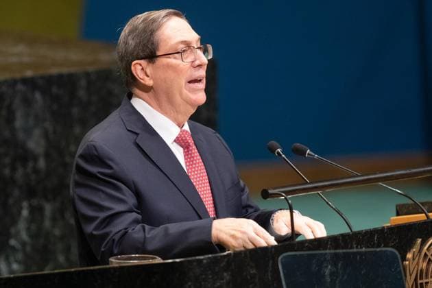 September 26, 2026, Bronx, New York, USA: Minister of Foreign Affairs of Cuba Bruno Eduardo RodrÃaguez Parrilla speaks during General Debates on day 5 of UN General Assembly 81 at UN headquarters in New York, NY on September 26, 2026. Bronx USA - ZUMAr339 20260926_znp_r339_020 Copyright: xLevxRadinx
