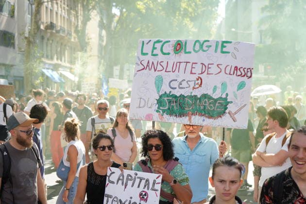 Climate and social justice march held in Lyon LYON, FRANCE - SEPTEMBER 26: Thousands of people take part in a march for climate, peace and social justice in Lyon, France, on September 26, 2026. The family-friendly procession sets off from Place Jean-Mace toward the banks of the Rhone. Organizers say nearly 10,000 people join the march, while the prefecture puts the figure at 5,000. Mathieu Prudhomme Anadolu Lyon France. Editorial use only. Please get in touch for any other usage.  Copyright: x2026xAnadoluxMathieuxPrudhommex