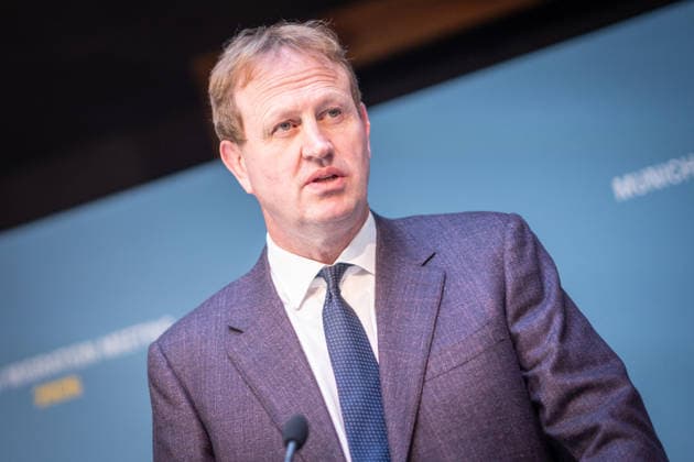 Jim O’Callaghan, Minister of the Interior of the Republic of Ireland and EU Council Presidency 2nd Munich Migration Meeting: Meeting of European Ministers on the Implementation of the Migration Policy Shift, Munich, Bavaria, Germany, Hotel Bayerischer Hof