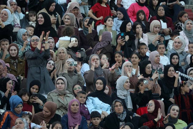 Mass Wedding Brings Together 44 Couples in Dura Brides and grooms take part in a mass wedding ceremony for 44 couples in Dura, near the West Bank city of Hebron, on September 26, 2026. Thousands of family members, residents and friends attended the celebration to mark the weddings. Photo by Mamoun Wazwaz apaimages Hebron West Bank Palestinian Territory 260926_Hebron_MW_1_00(4) Copyright: xapaimagesxMamounxWazwazx xapaimagesx