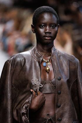 IPA89005239 - Milan, Milan Women™s Fashion Week Spring Summer 2027 - Women™s Fashion, Spring Summer 2027 - Ermanno Scervino fashion show - pictured on the runway: a model.  Copyright: xCinziaxCamelax xx IPA89005239