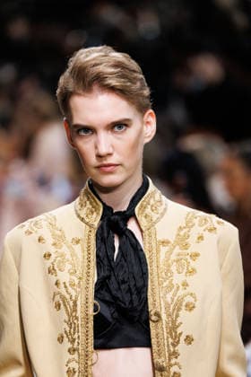 IPA89005327 - Milan, Milan Women™s Fashion Week Spring Summer 2027 - Women™s Fashion, Spring Summer 2027 - Ermanno Scervino fashion show - pictured on the runway: a model.  Copyright: xCinziaxCamelax xx IPA89005327