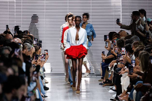 IPA89005331 - Milan, Milan Women™s Fashion Week Spring Summer 2027 - Women™s Fashion, Spring Summer 2027 - Ermanno Scervino fashion show - pictured on the runway: a model.  Copyright: xCinziaxCamelax xx IPA89005331