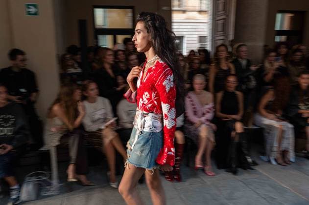 IPA89006451 - Milan, Milan Women™s Fashion Week Spring Summer 2027 - Women™s Fashion, Spring Summer 2027 - Marco Rambaldi™s fashion show - front row Pictured: models  Copyright: xRiccardoxGIordanox xRiccardoxGiordano IPAx IPA89006451