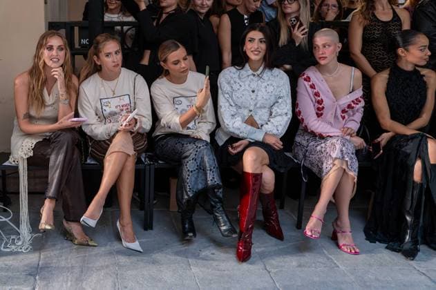 IPA89006251 - Milan, Milan Women™s Fashion Week Spring Summer 2027 - Women™s Fashion, Spring Summer 2027 - Marco Rambaldi™s fashion show - front row Pictured: Chiara Ferragni, Valentina Ferragni, Veronica Ferraro, Giulia Salemi, Natalia Paragoni  Copyright: xRiccardoxGIordanox xRiccardoxGiordano IPAx IPA89006251