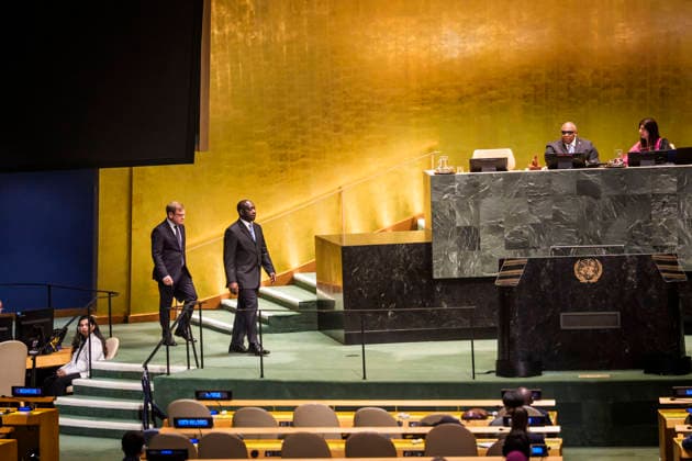 German Foreign Minister Johann Wadephul delivering his speech to the UN General Assembly in New York, September 26, 2026, at UN Headquarters. Photographed on behalf of the Federal Foreign Office, New York, New York Copyright: xDominikxButzmannx