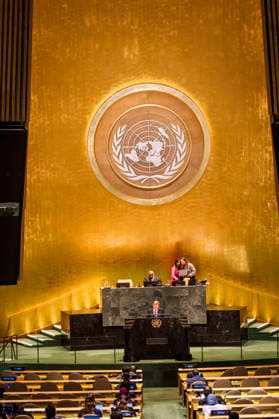 German Foreign Minister Johann Wadephul during his speech before the UN General Assembly in New York, September 26, 2026, at UN Headquarters. Photographed on behalf of the Federal Foreign Office, New York, New York Copyright: xDominikxButzmannx