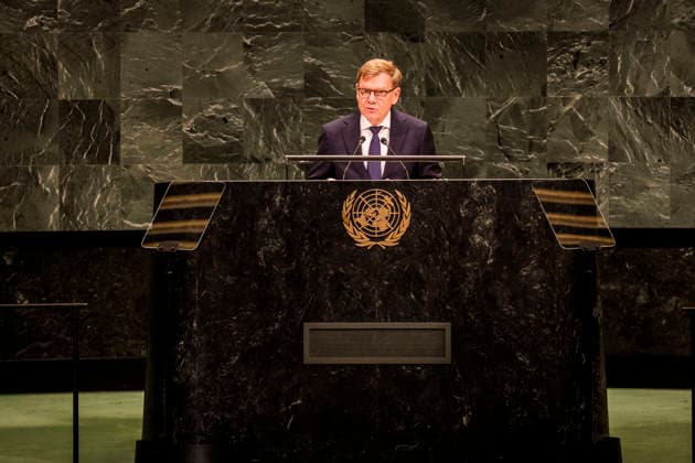 German Foreign Minister Johann Wadephul during his speech before the UN General Assembly in New York, September 26, 2026, at UN Headquarters. Photographed on behalf of the Federal Foreign Office, New York, New York Copyright: xDominikxButzmannx