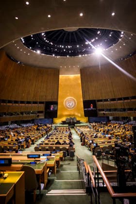 German Foreign Minister Johann Wadephul during his speech before the UN General Assembly in New York, September 26, 2026, at UN Headquarters. Photographed on behalf of the Federal Foreign Office, New York, New York Copyright: xDominikxButzmannx
