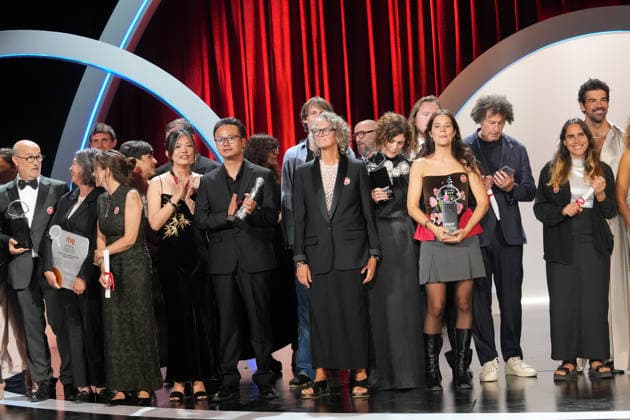 Closing Ceremony of the San Sebastián Film Festival Group photo of the award winners during the closing ceremony of the San Sebastián Film Festival at the Victoria Eugenia Theater on September 26, 2026, in San Sebastián, Guipúzcoa, Basque Country, Spain. The festival held its 74th edition from September 18 to 26, 2026. This year, it screened a total of 263 films from 47 countries and also marked José Luis Rebordinos’s final edition as director, after 16 years at the helm of the festival. SEPTEMBER 26, 2026 Spain  Copyright: xUnanuex 7803057