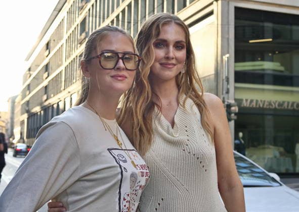 IPA89008548 - Milan, Milan Women s Fashion Week: Spring Summer 2026 2027 - Women s Fashion, Spring Summer 2026–2027, Marco Rambaldi s fashion show—Pictured: Chiara and Valentina Ferragni  Copyright: xLucaxPontix xLucaPonti IpaAgencyx IPA89008548