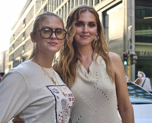 IPA89008555 - Milan, Milan Women s Fashion Week: Spring Summer 2026 2027 - Women s Fashion, Spring Summer 2026–2027, Marco Rambaldi s fashion show—Pictured: Chiara and Valentina Ferragni  Copyright: xLucaxPontix xLucaPonti IpaAgencyx IPA89008555