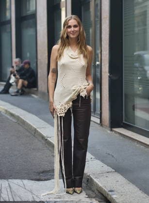 IPA89008580 - Milan, Milan Women s Fashion Week: Spring Summer 2026 2027 - Women s Fashion, Spring Summer 2026–2027 - Marco Rambaldi s fashion show - Pictured: Chiara Ferragni  Copyright: xLucaxPontix xLucaPonti IpaAgencyx IPA89008580