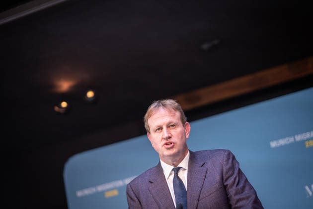 Jim O’Callaghan, Minister of the Interior of the Republic of Ireland and EU Council Presidency 2nd Munich Migration Meeting: Meeting of European Ministers on the Implementation of the Migration Policy Shift, Munich, Bavaria, Germany, Hotel Bayerischer Hof