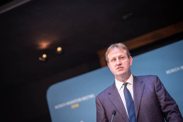 Jim O’Callaghan, Minister of the Interior of the Republic of Ireland and EU Council Presidency 2 Munich Migration Meeting: Meeting of European Ministers on the Implementation of the Migration Policy Shift, Munich, Bavaria, Germany, Hotel Bayerischer Hof