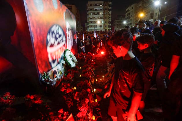 September 26, 2026, Beirut, Beirut, lebanon: Hezbollah supporters gather at the site in Beirut where former Hezbollah Secretary-General Hassan Nasrallah was assassinated, on the eve of the second anniversary of his assassination. Beirut lebanon - ZUMAb339 20260926_znp_b339_006 Copyright: xAbdulxKaderxAlxBayx
