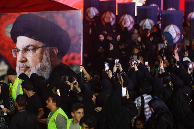 September 26, 2026, Beirut, Beirut, lebanon: Hezbollah supporters gather at the site in Beirut where former Hezbollah Secretary-General Hassan Nasrallah was assassinated, on the eve of the second anniversary of his assassination. Beirut lebanon - ZUMAb339 20260926_znp_b339_003 Copyright: xAbdulxKaderxAlxBayx